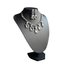 White Cubic Zirconia Necklace Set