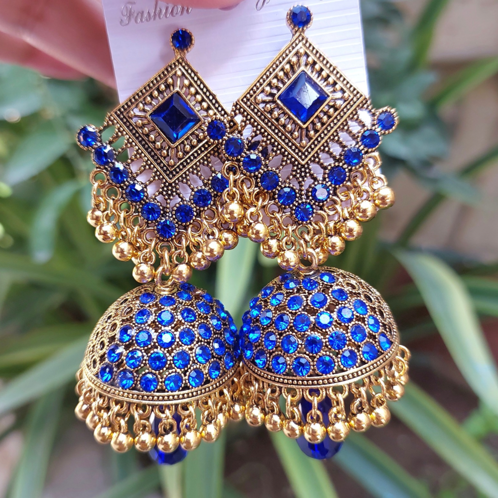 Blue stone earrings