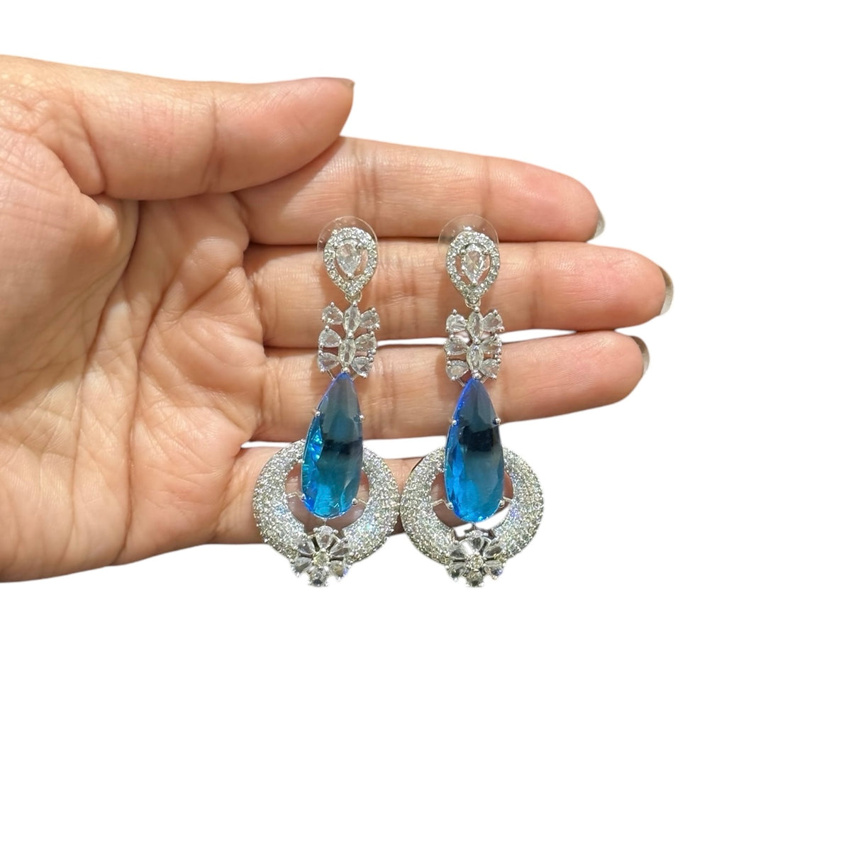 Blue Aquamarine Earrings