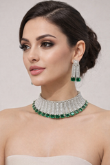 Zeen - Emerald Green Choker Set