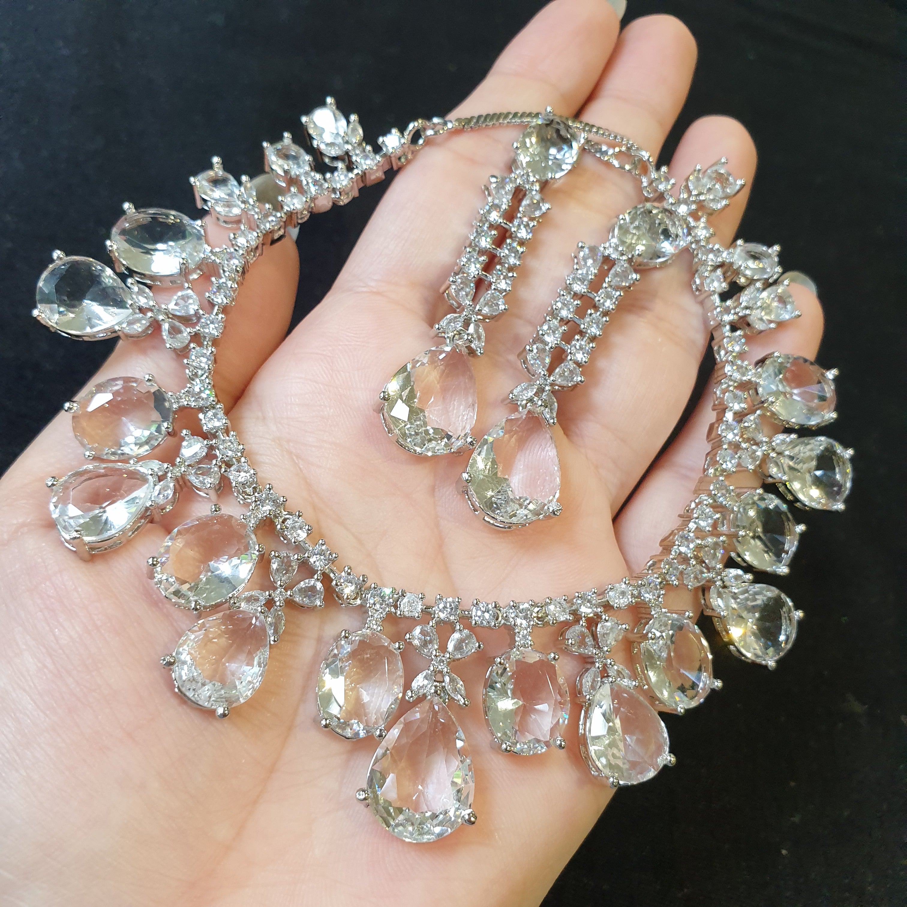 Clear Quartz Necklace Set