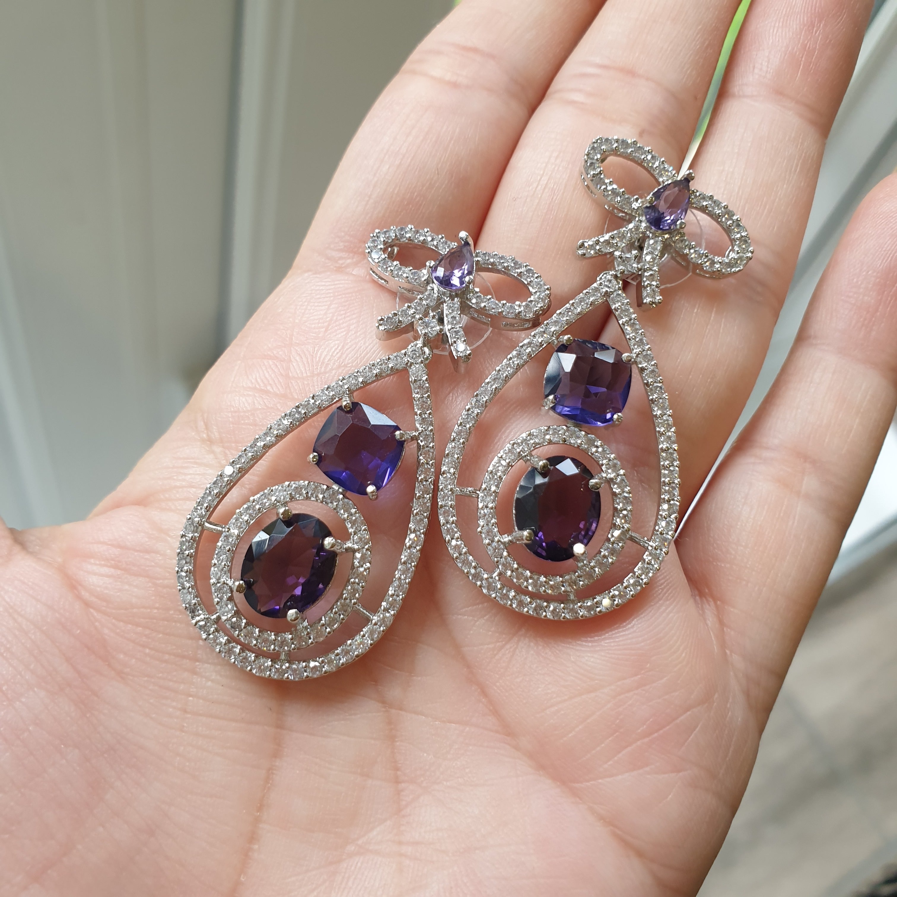 Stunning Purple Amethysts Necklace Set