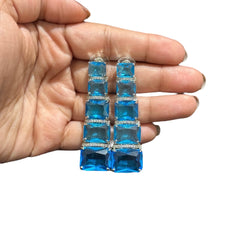Blue Topaz Earrings
