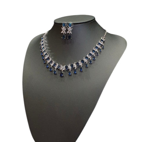 Blue Sapphires Necklace Set