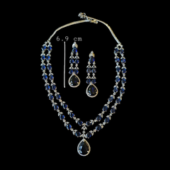 Amelia - Sapphire Blue Necklace Set with Earrings