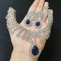 Blue Sapphire Necklace Set