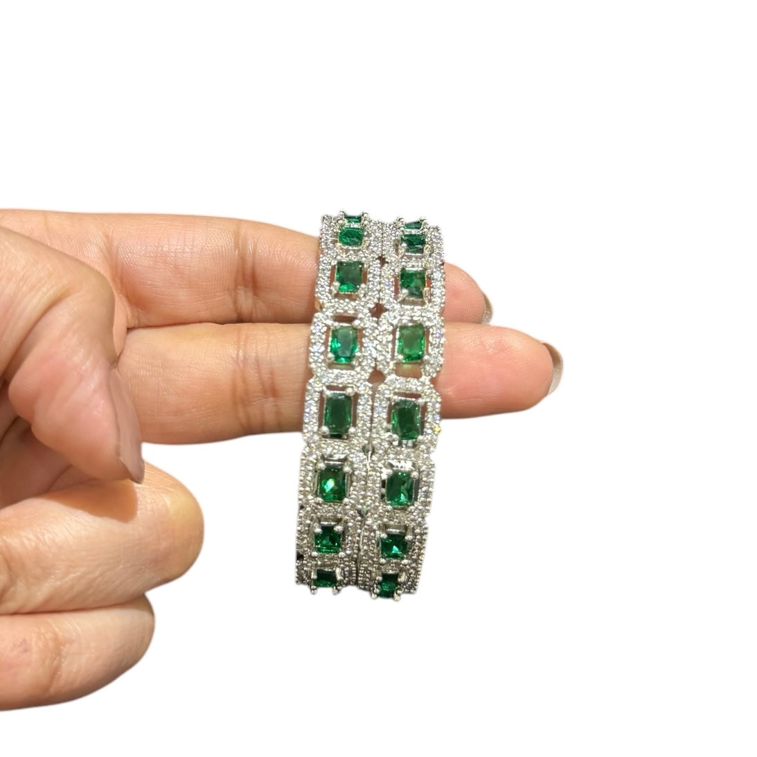 Emerald Green Bangles (Size: 2.4)