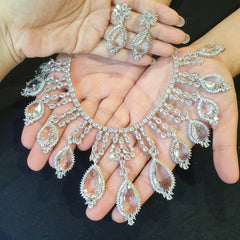 Stunning Clear Stones Necklace Set