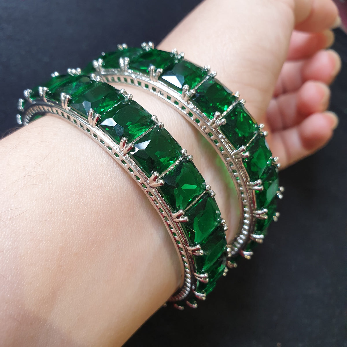 Emerald Green Bangles (Size: 2.4)