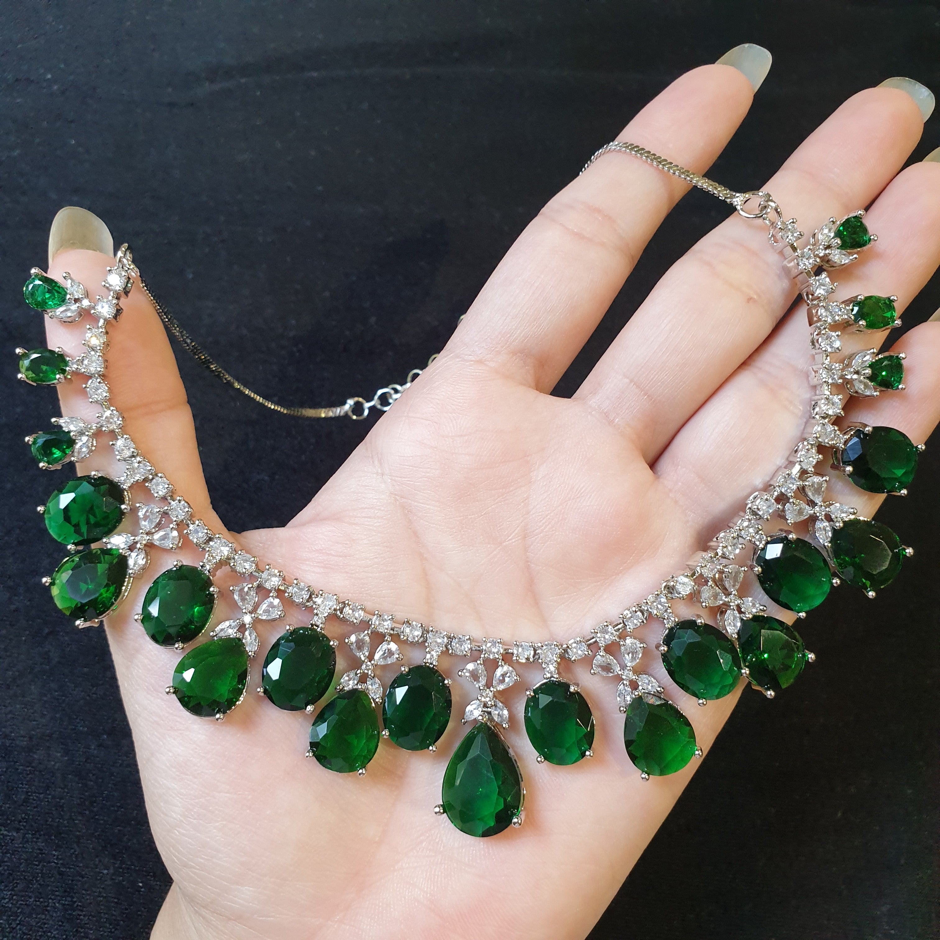 Emerald Green Necklace Set