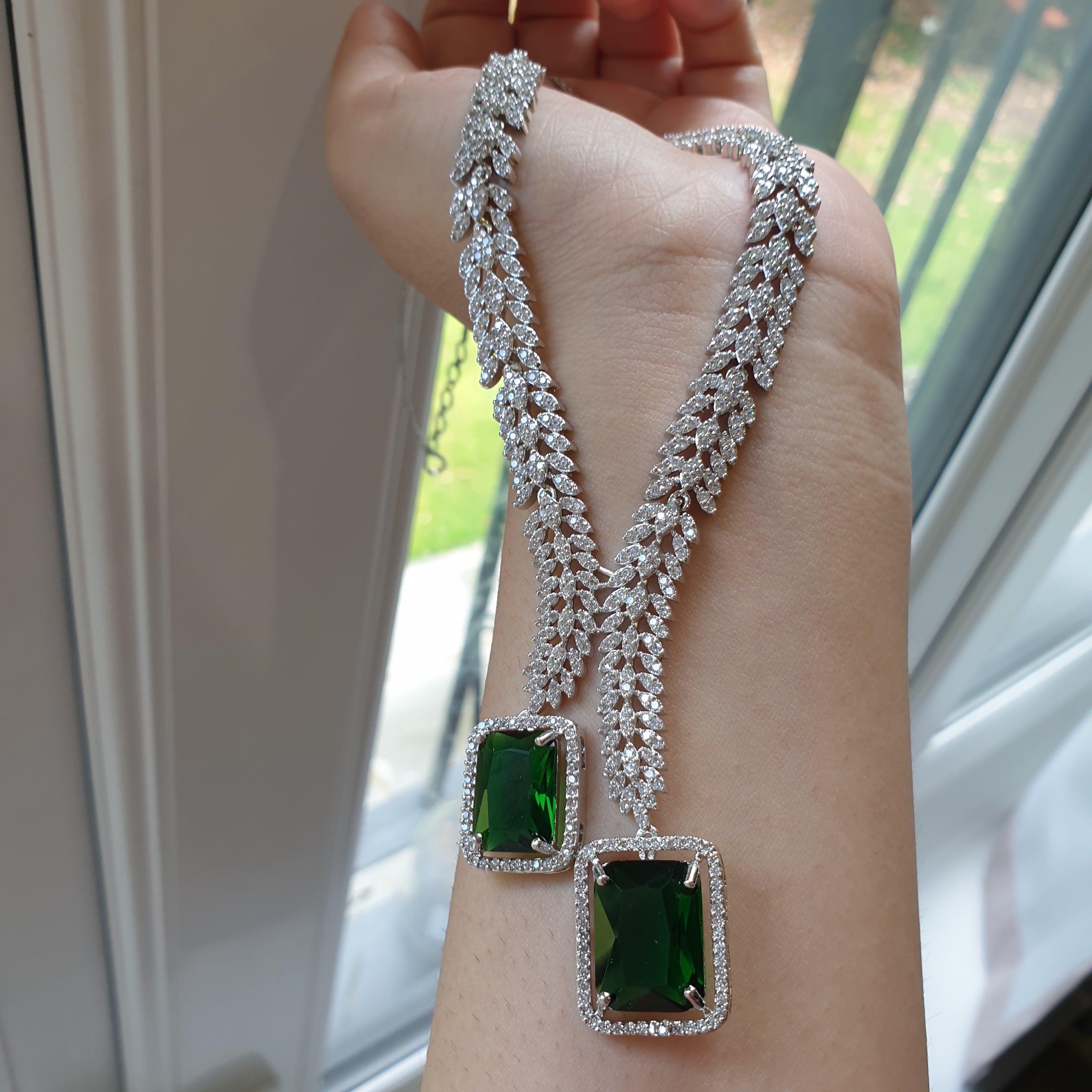 Emerald Green Necklace Set