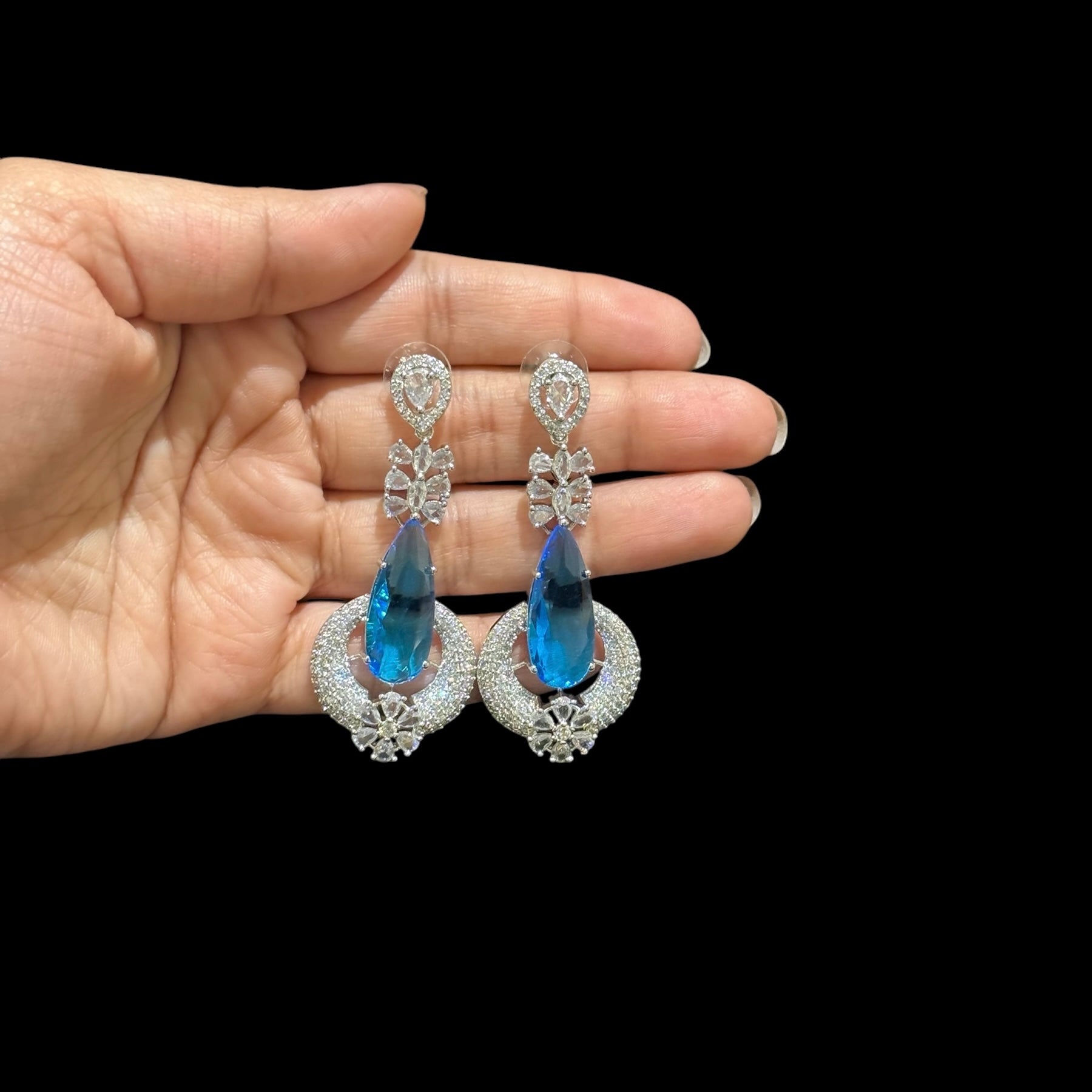 Blue Aquamarine Earrings