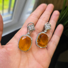 Hazel - Yellow citrine Necklace Set with Earrings