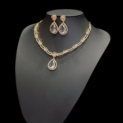 Yellow Gold Plated Necklace Set