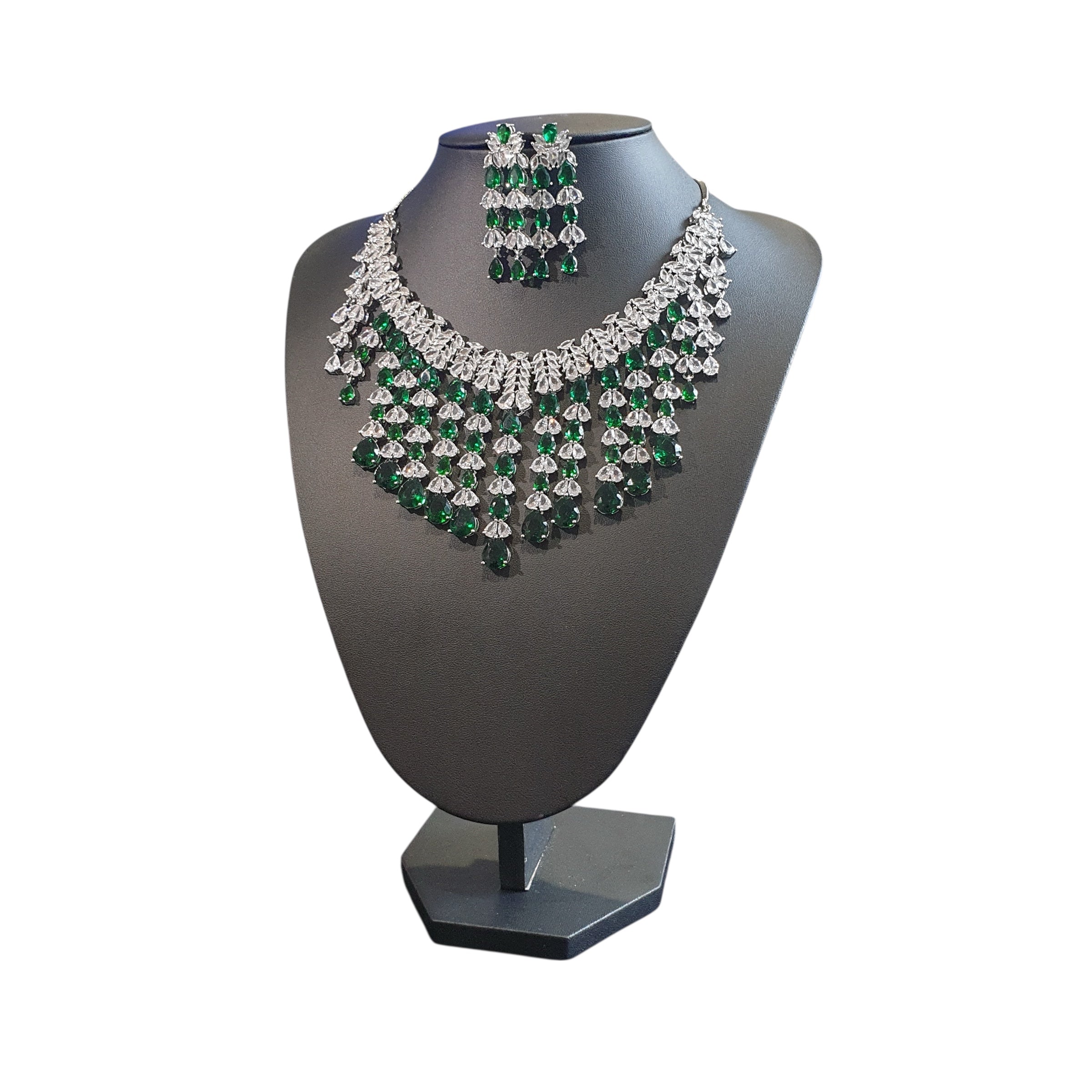 Stunning Emerald Green Bridal Set