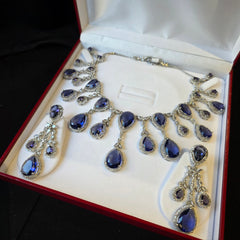 Isla - Amethyst Purple Necklace Set with Earrings