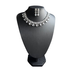 White Cubic Zirconia Necklace Set