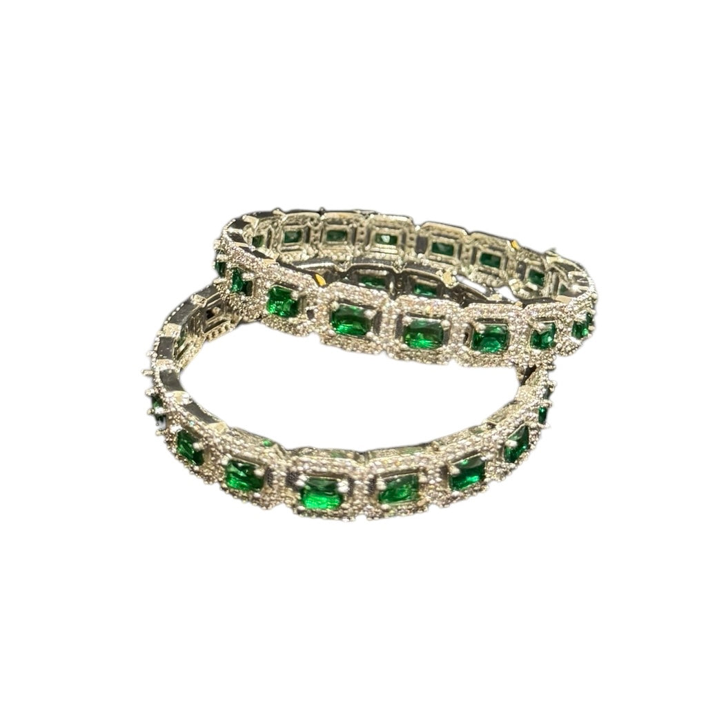 Emerald Green Bangles (Size: 2.4)