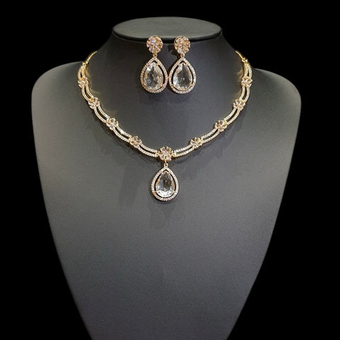 Yellow Gold Plated Necklace Set