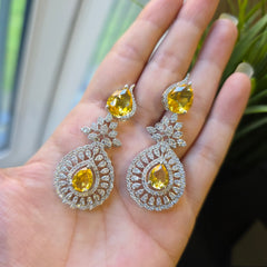 Megan - Fresh Yellow Citrine Necklace Set with Earrings
