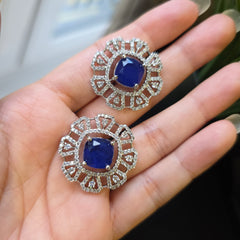 Daisy - Blue Sapphire Pendant Set
