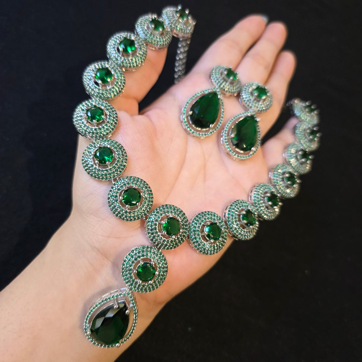 Emerald Green Necklace Set