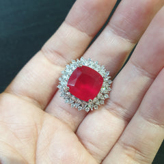 Red Ruby Size Adjustable Ring