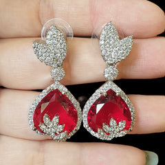 Garnet Red Earrings