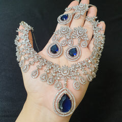Blue Sapphire Necklace Set