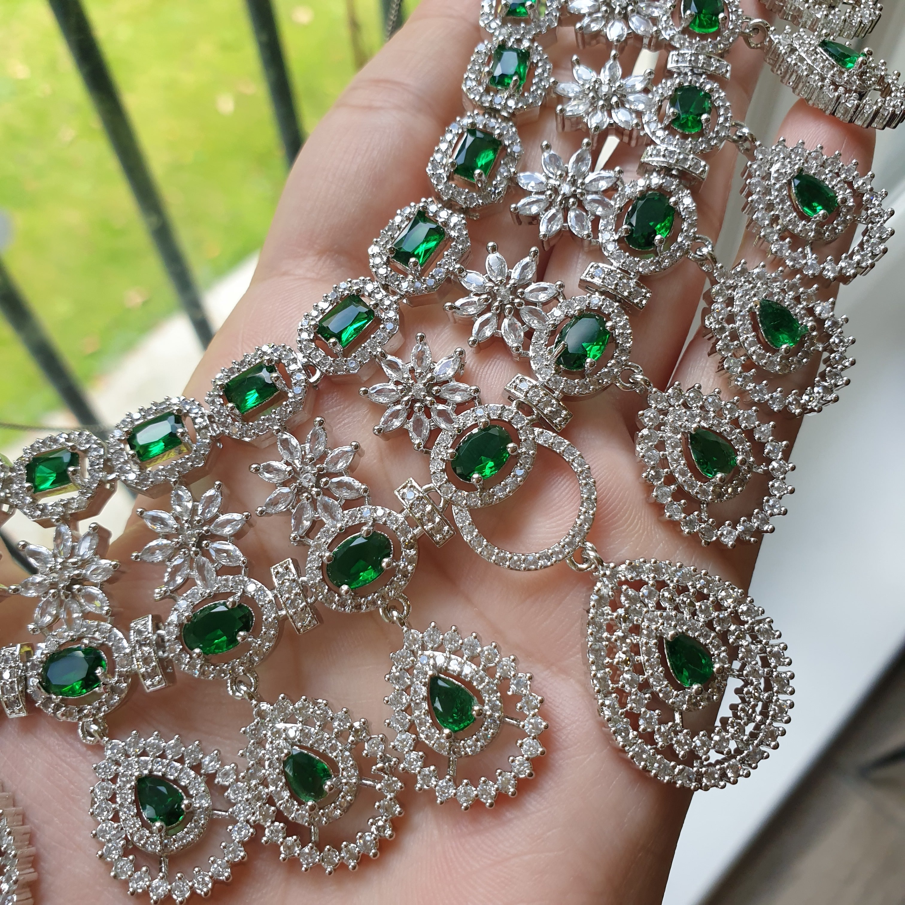 Emerald Green Necklace Set