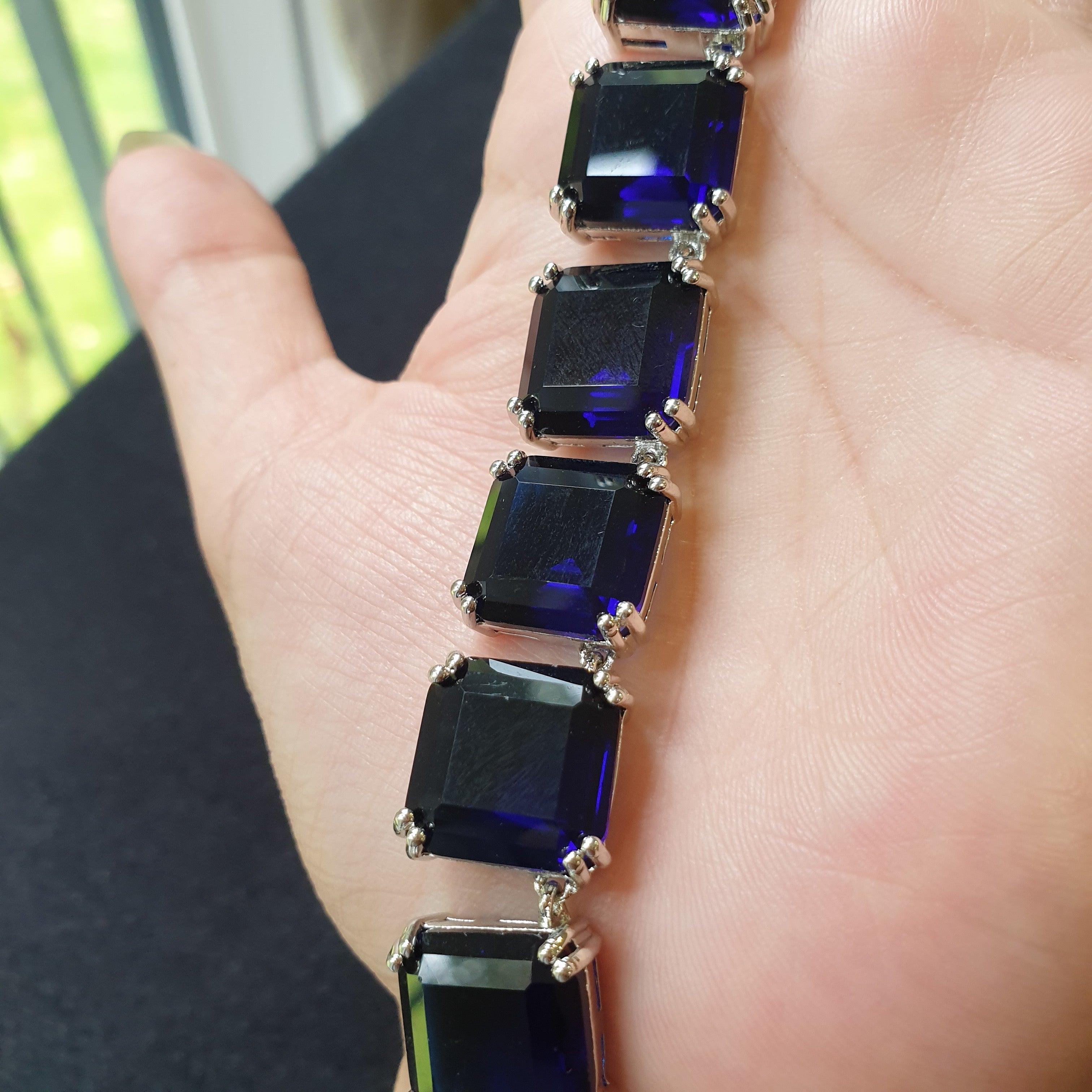 Blue Sapphires Necklace Set