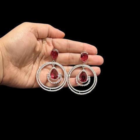 Garnet Red Earrings