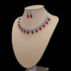 Garnet Red Necklace Set