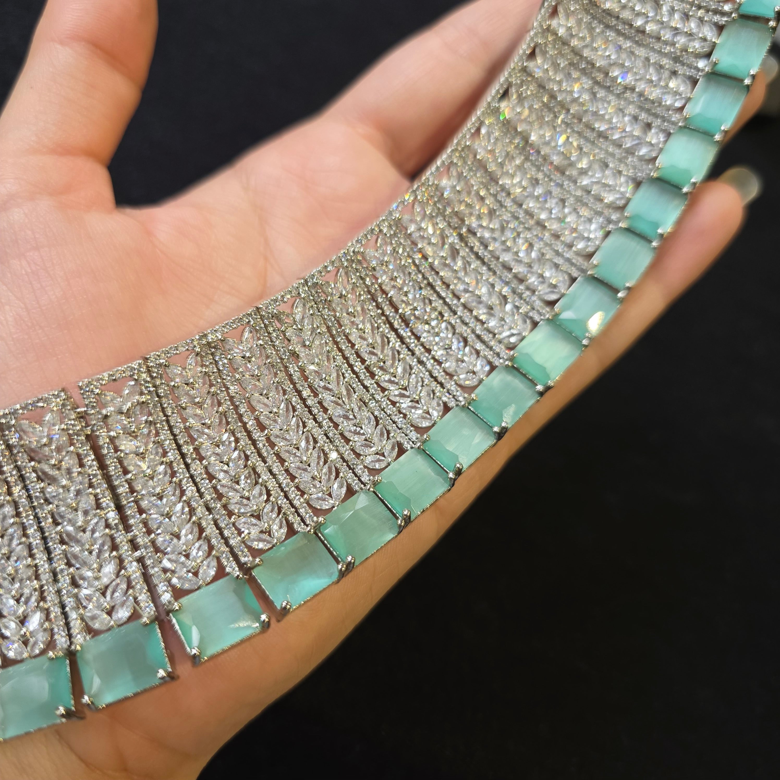 Stunning Mint Quartz Choker Set