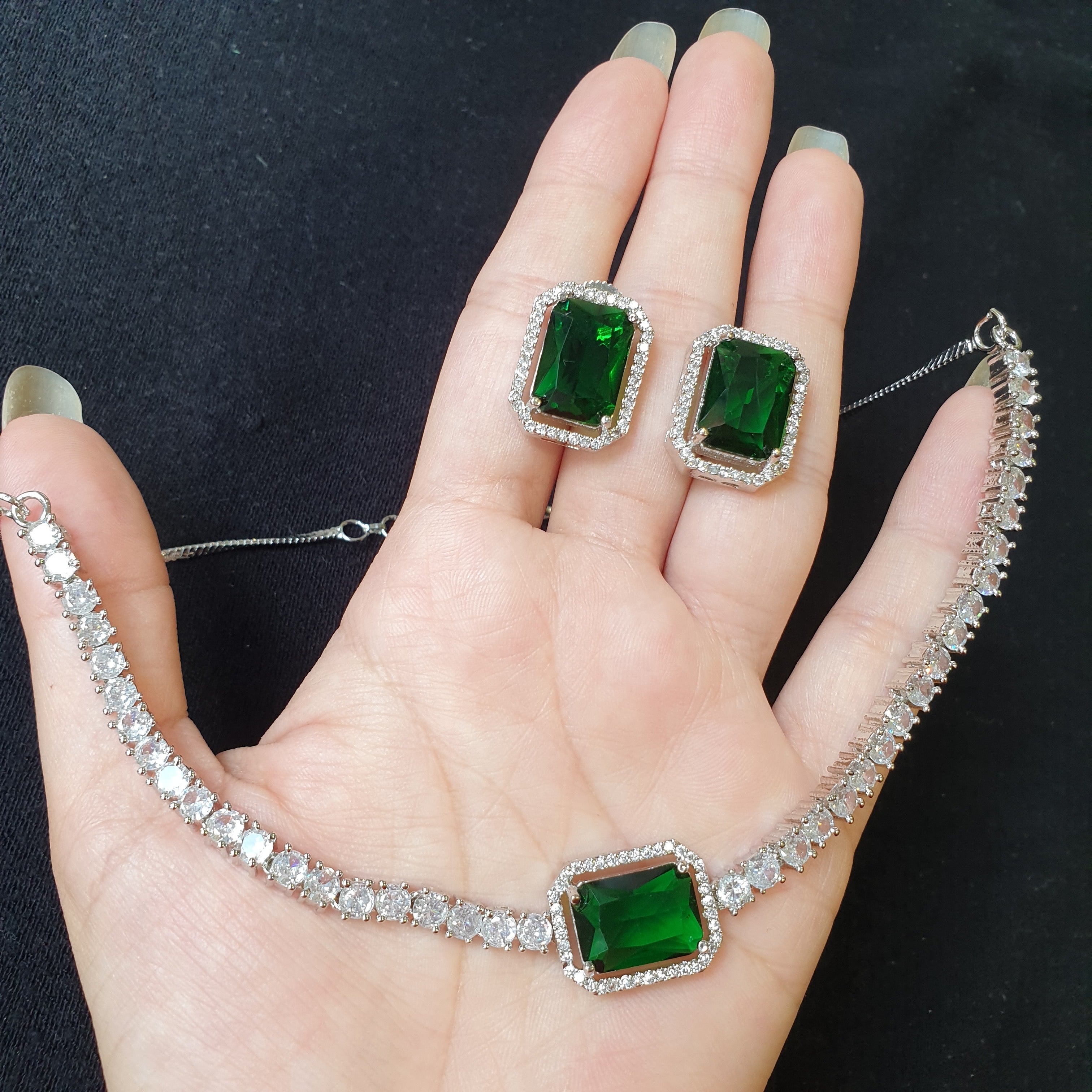 Emerald Green Necklace Set
