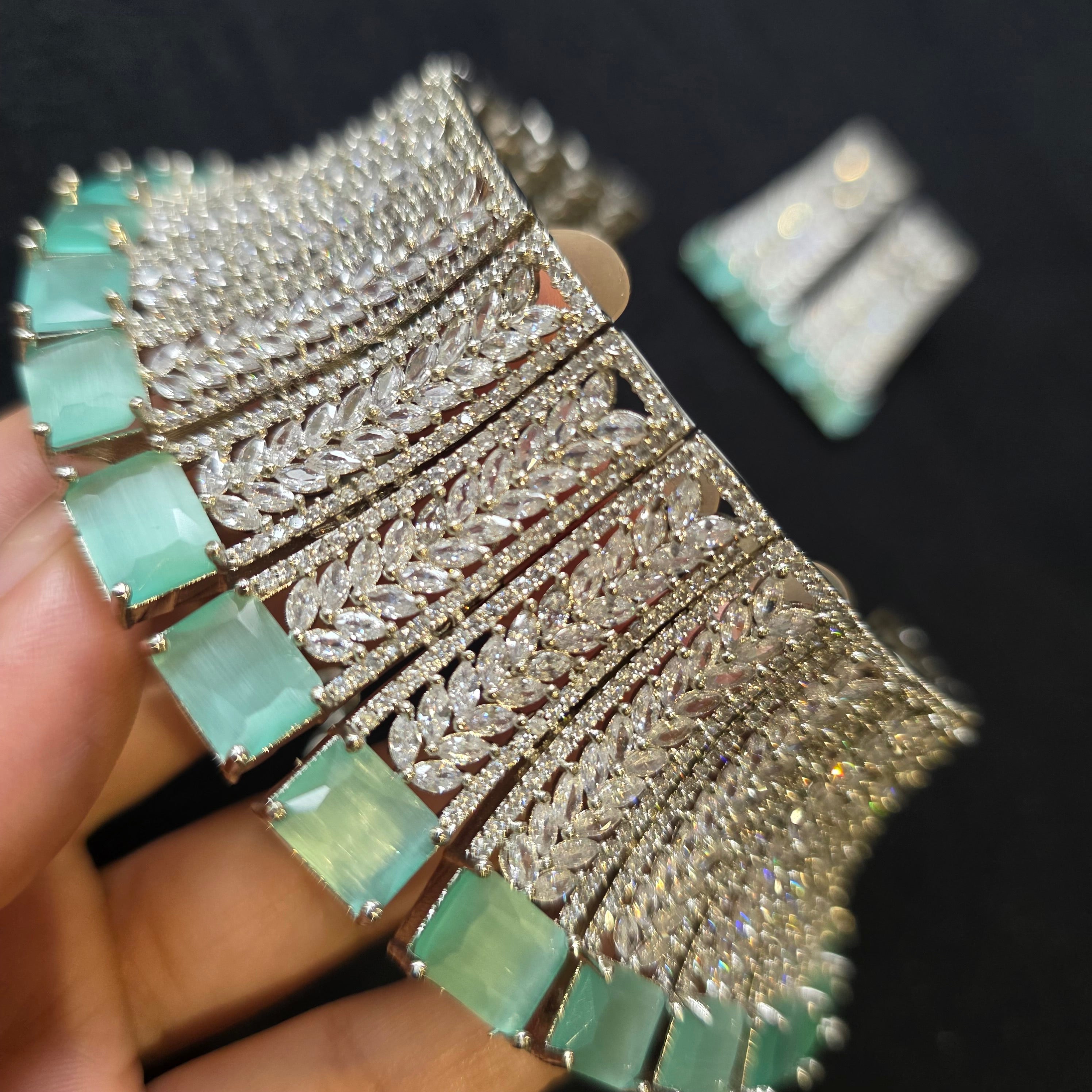 Stunning Mint Quartz Choker Set
