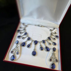 Isla - Amethyst Purple Necklace Set with Earrings