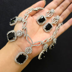 Black Quartz Necklace Set