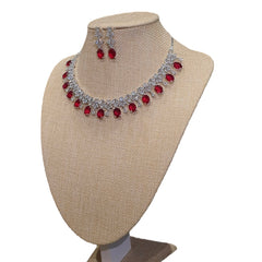 Garnet Red Necklace Set