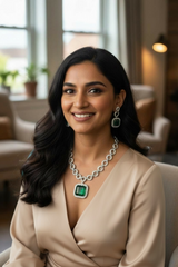 Ella - Emerald Green Necklace Set With Earrings