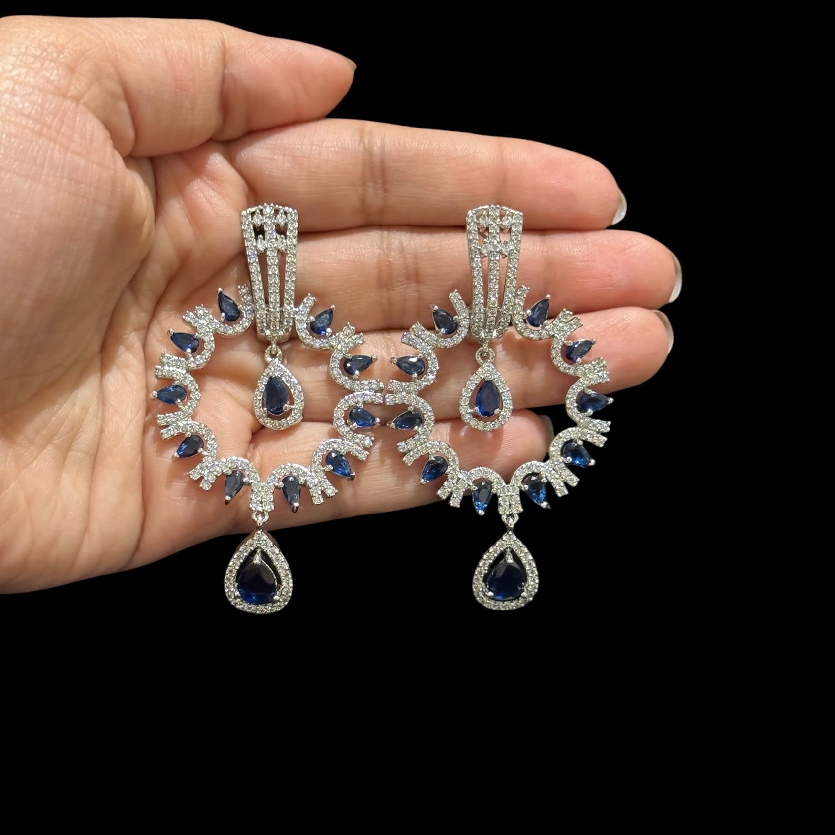 Blue Sapphires Earrings