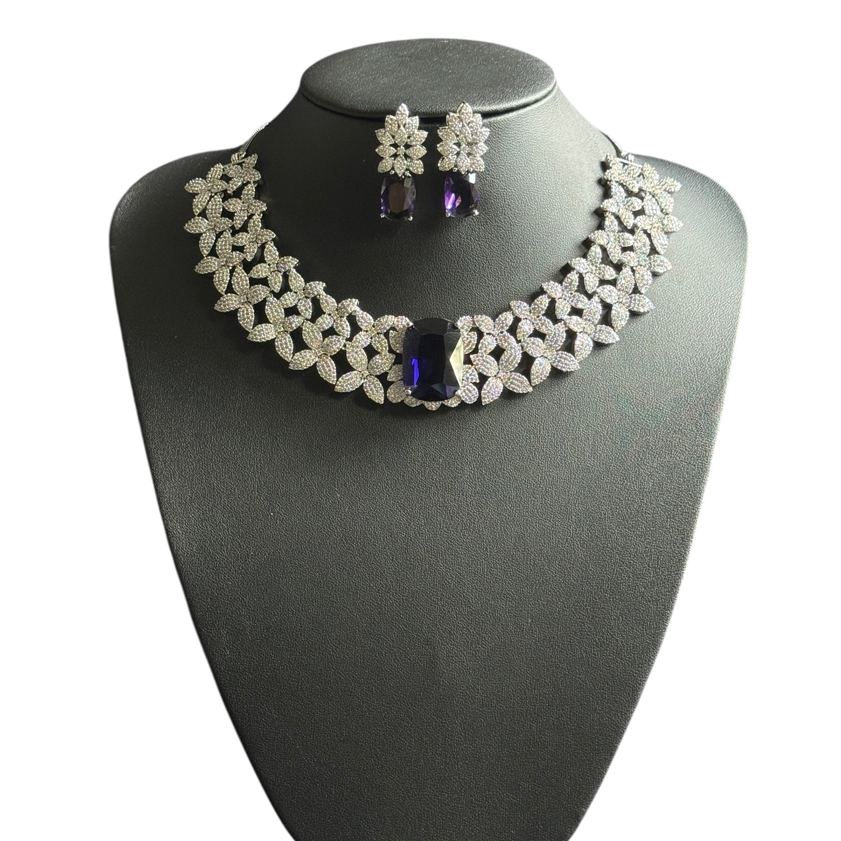 Purple Amethyst Necklace Set