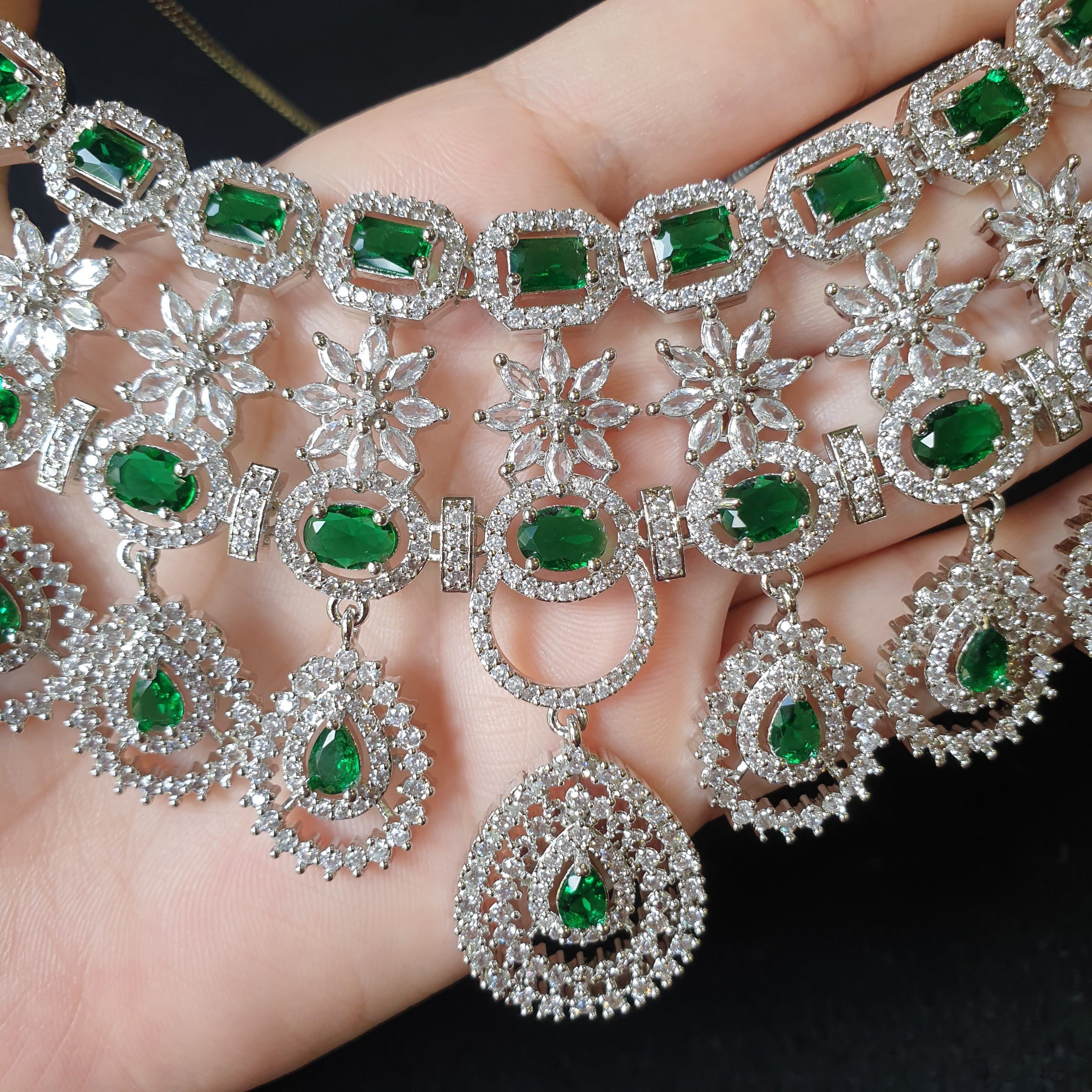 Emerald Green Necklace Set