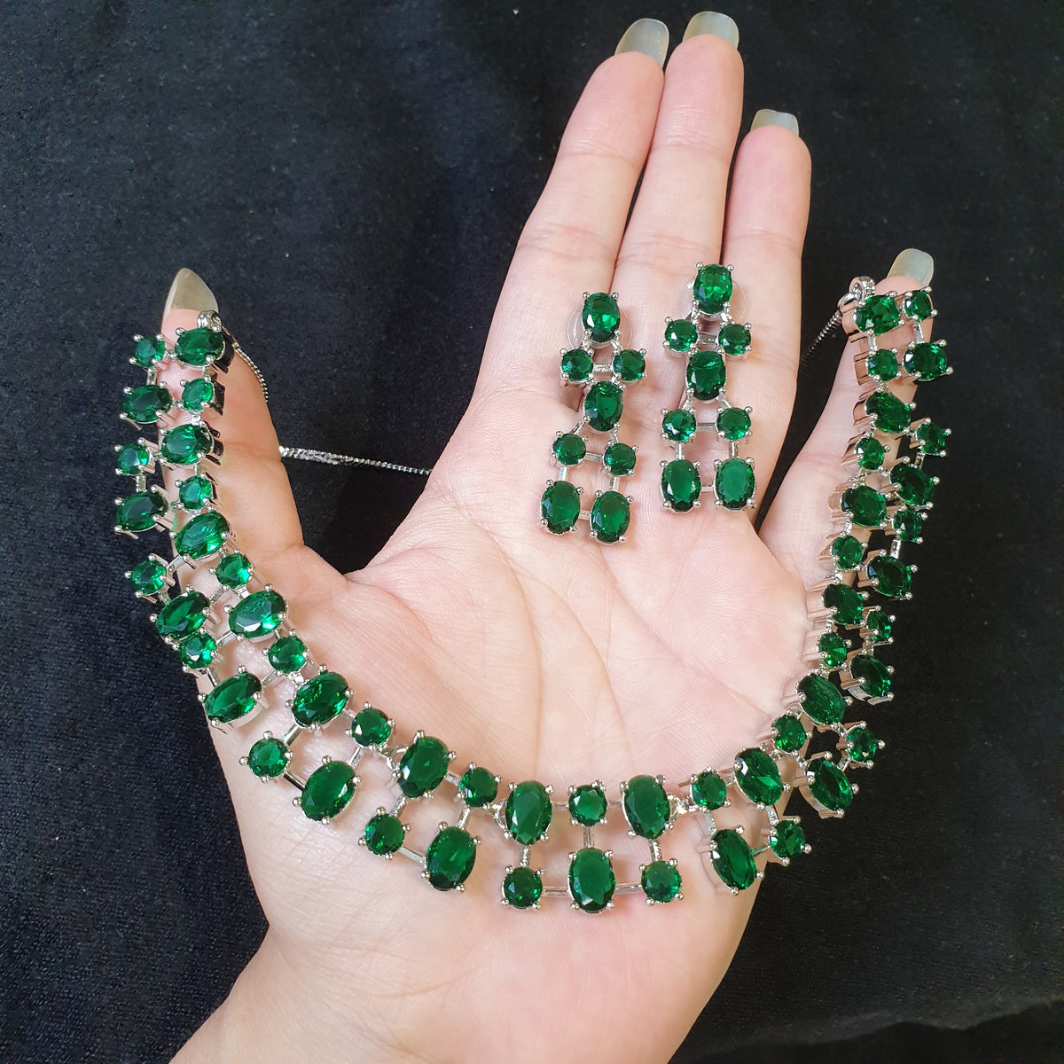 Emerald Green Necklace Set