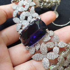 Purple Amethyst Necklace Set