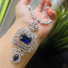 Blue Sapphire Necklace Set