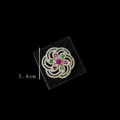 Thea - Emerald & Rubies Size adjustable Ring