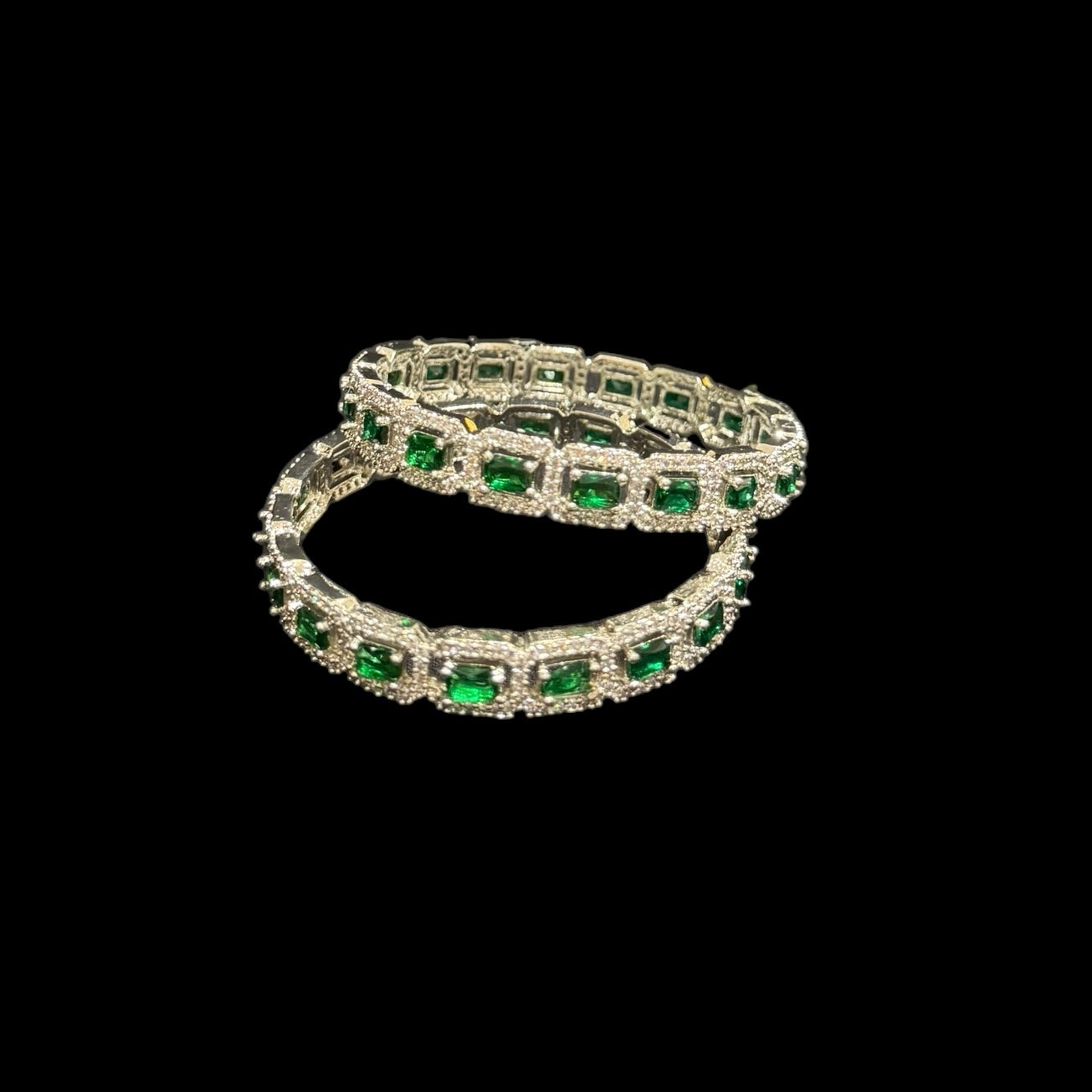 Emerald Green Bangles (Size: 2.4)