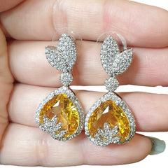 Yellow Citrine Earrings