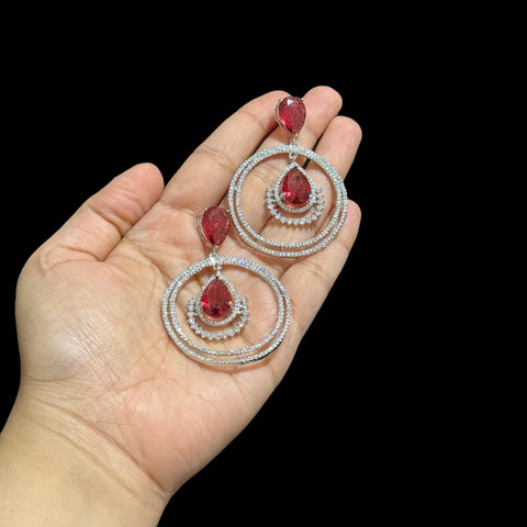 Garnet Red Earrings